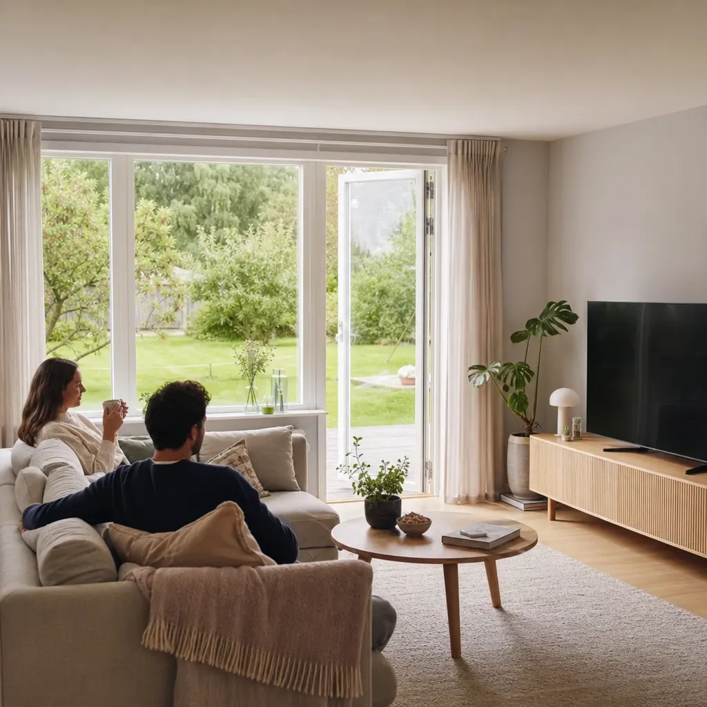 Vardagsrum med TV — Comhem-nätet drivs nu under Tele2-varumärket