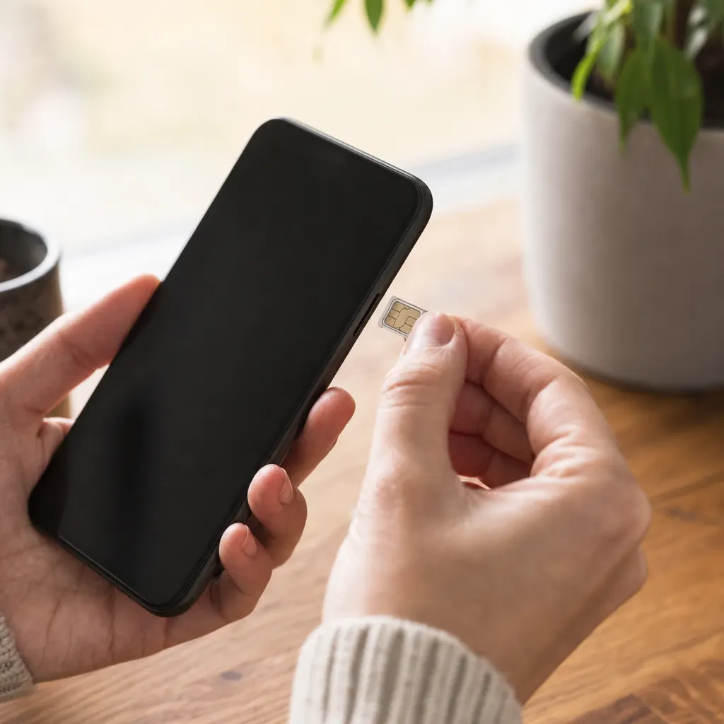 eSIM-installation på mobil — Fibio säljer mobilabonnemang och datasim
